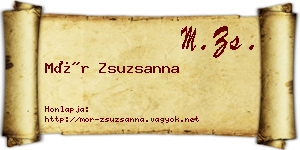 Mór Zsuzsanna névjegykártya